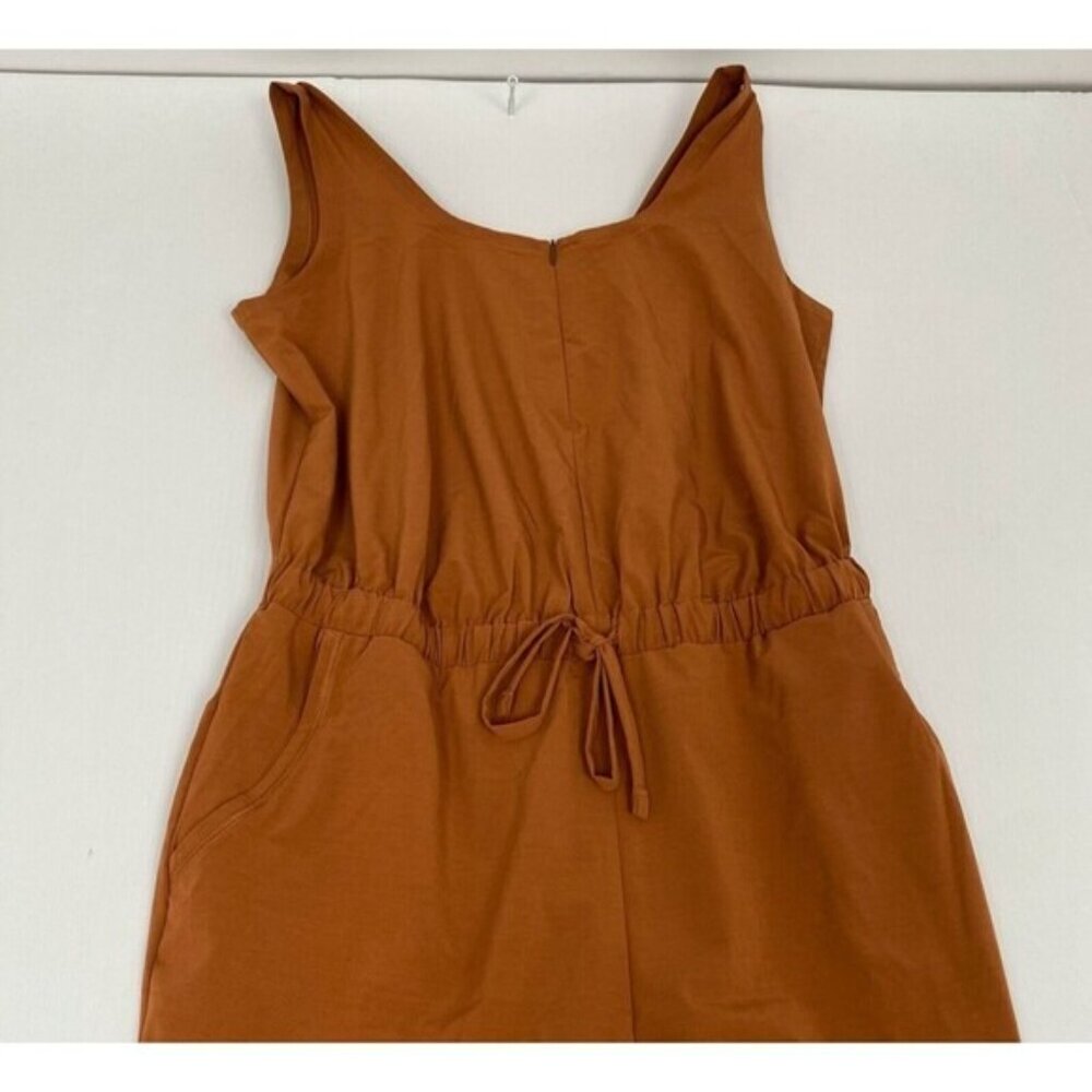 Prana Railway Sleeveless Jumpsuit Women Size M Clay Color Stretch.Pockets,NEW - Picture 10 of 13